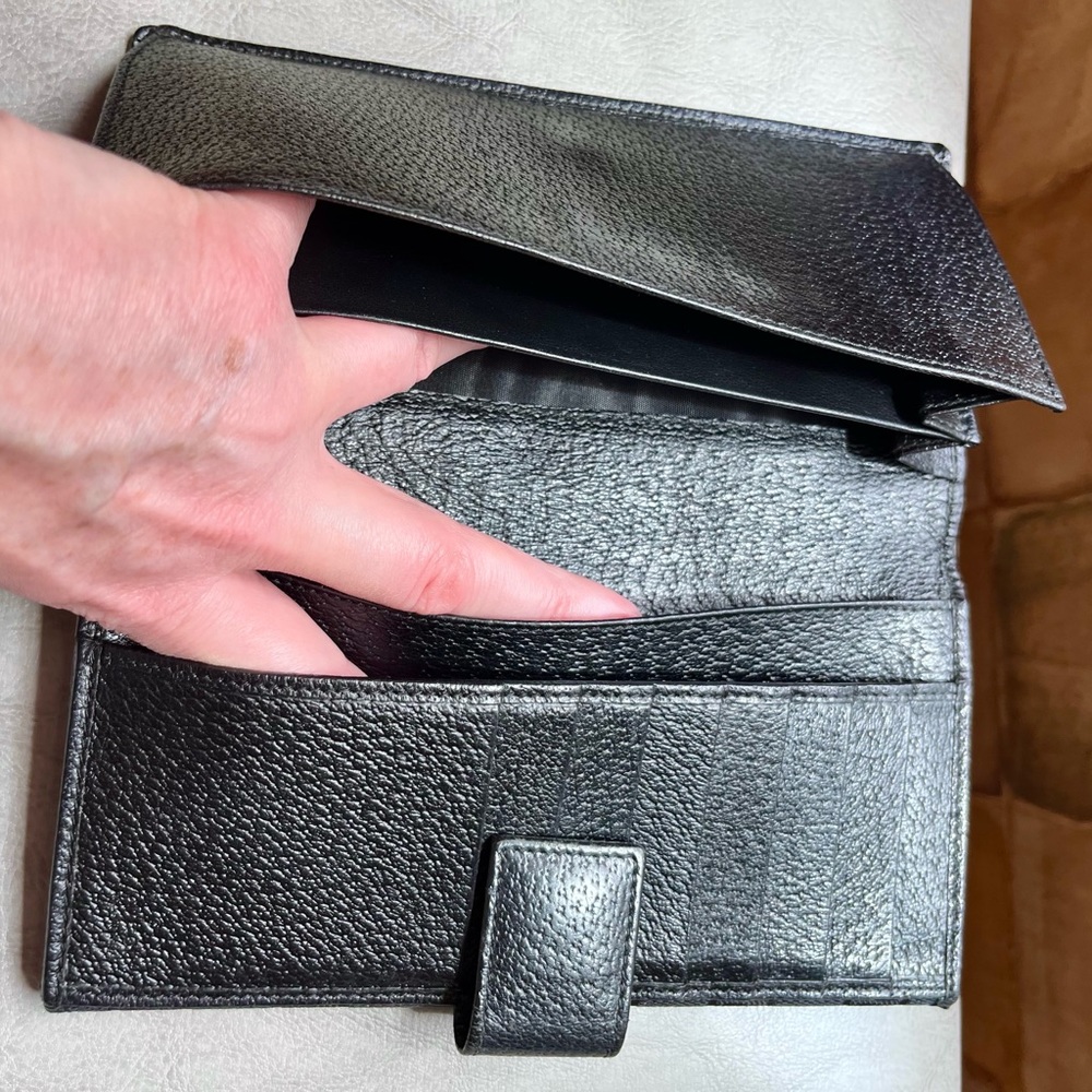 GUCCI Black Supreme Canvas and Leather Wallet - Picture 11 of 16